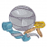 C1: Med. Gray
C2: Silver
C3: White
C4: Dk. Yellow
C5: Charcoal
C6: Lt. Brown
C7: Dk. Brown
C8: Teal2
C9: Lt. Teal3
C10: Dk. Teal
C11: Med. Gray
C12: Charcoa
