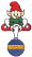 C1: Flesh
C2: White
C3: Red
C4: Green
C5: Black
C6: Lt. Gray
C7: Blue
C8: Gold
C9: Black