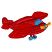 C1: Plane---Poinsettia(Isacord 40 #1147)&#13;&#10;C2: Windows---Ice Cap(Isacord 40 #1074)&#13;&#10;C3: Propeller---Goldenrod(Isacord 40 #1137)