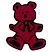 C1: Bear---Cerise(Isacord 40 #1192)
C2: Outlines---Black(Isacord 40 #1234)