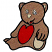 C1: Body---Taupe(Isacord 40 #1179)
C2: Bottom of Foot---Oat(Isacord 40 #1127)
C3: Heart & Tongue---Poinsettia(Isacord 40 #1147)
C4: Eyes---White(Isacord 40 #1002)
C5: Nose, Eyes, & Ears---Oat(Isacord 40 #1127)
