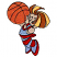 C1: Basketball---Cinnamon(Isacord 40 #1247)
C2: Skin---Twine(Isacord 40 #1017)
C3: Hair---Lemon Frost(Isacord 40 #1022)
C4: Hair Shading---Palomino(Isacord 40 #1070)
C5: Clothes & Shoes---Poinsettia(Isacord 40 #1147)