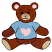 C1: Ear, Nose & Heart---Petal Pink(Isacord 40 #1225)&#13;&#10;C2: Muzzle & Feet---Old Gold(Isacord 40 #1055)&#13;&#10;C3: Body---Rust(Isacord 40 #1058)&#13;&#10;C4: T-Shirt---Celestial(Isacord 40 #1028)&#13;&#10;C5: Outline---Black(Isacord 40 #1234)