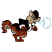 C1: Cheek & Inside Ear---Twine(Isacord 40 #1017)
C2: Tail Bottom, Legs & Head---Fawn(Isacord 40 #1128)
C3: Fill---Rust(Isacord 40 #1058)
C4: Coat & Hat---Mahogany(Isacord 40 #1215)
C5: Detail---Black(Isacord 40 #1234)&#