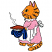 C1: Ears, Nose & Collar Detail---Soft Pink(Isacord 40 #1224)
C2: Pie---Date(Isacord 40 #1216)
C3: Pie Pan---Sterling(Isacord 40 #1011)
C4: Dish Cloth---Royal Blue(Isacord 40 #1535)
C5: Collar, Apron & Steam---White(Isac
