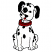 C1: Puppy---White(Isacord 40 #1002)&#13;&#10;C2: Tongue & Collar---Winterberry(Isacord 40 #1035)&#13;&#10;C3: Spots & Outline---Black(Isacord 40 #1234)