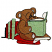 C1: Books---Poinsettia(Isacord 40 #1147)&#13;&#10;C2: Bear---Golden Grain(Isacord 40 #1126)&#13;&#10;C3: Books---Kiwi(Isacord 40 #1104)&#13;&#10;C4: Pages---Muslin(Isacord 40 #1082)&#13;&#10;C5: Bear Shading---Rust(Isacord 40 #1058)&#13;&#10;C6: Detail &