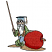 C1: Ground---Flax(Isacord 40 #1055)
C2: Shirt & Shoes---Kiwi(Isacord 40 #1104)
C3: Shirt & Shoes Shadow---Lima Bean(Isacord 40 #1177)
C4: Hat & Pants---Azure Blue(Isacord 40 #1203)
C5: Vest---Pecan(Isacord 40 #1128)