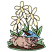 C1: Flowers & Eyes---White(Isacord 40 #1002)&#13;&#10;C2: Flower---Daffodil(Isacord 40 #1135)&#13;&#10;C3: Inside Leaves---Grasshopper(Isacord 40 #1176)&#13;&#10;C4: Grass & Leaves---Bright Mint(Isacord 40 #1510)&#13;&#10;C5: Hat & Eyes---Celestial(Isacor