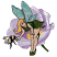 C1: Flower Highlight---White(Isacord 40 #1002)
C2: Flower---Lavender(Isacord 40 #1193)
C3: Flower Shade---Wild Iris(Isacord 40 #1032)
C4: Hair & Flower Center---Yellow Bird(Isacord 40 #1124)
C5: Stem, Dress & Shoes---Gr