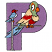 C1: Letter P---Wild Iris(Isacord 40 #1032)
C2: Small Bird's Chest & Eye---White(Isacord 40 #1002)
C3: Beak & Claw---Pumpkin(Isacord 40 #1168)
C4: Small Bird's Head & Feathers---Poinsettia(Isacord 40 #1147)
C5: Small Bir