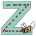 C1: Letter Z---Silver Sage(Isacord 40 #1045)
C2: Letters Outline---Backyard Green(Isacord 40 #1175)
C3: Trail---Cherry(Isacord 40 #1169)
C4: Eyes---White(Isacord 40 #1002)
C5: Wings---Pearl / Iridescent(Yenmet/ Isamet #