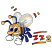 C1: Face, Stripes & Antennae Ends---Yellow Bird(Isacord 40 #1124)
C2: Gloves, Eyes & Teeth---White(Isacord 40 #1002)
C3: Arms, Feet, Stripes, Antennae & Eyes---Venetian Blue(Isacord 40 #1112)
C4: Words---Red Berry(Isacord 40 #12
