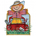 C1: Sky & Hat Shading---Winter Sky(Isacord 40 #1165)
C2: Grass---Swiss Ivy(Isacord 40 #1079)
C3: Hay & Border---Ginger(Isacord 40 #1159)
C4: Truck---Terra Cotta(Isacord 40 #1081)
C5: Face---Twine(Isacord 40 #1017)&