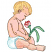 C1: Skin---Shrimp Pink(Isacord 40 #1017)
C2: Shade---Starfish(Isacord 40 #1019)
C3: Diaper---White(Isacord 40 #1002)
C4: Diaper---Snowmoon(Isacord 40 #1151)
C5: Outline---Turquoise(Isacord 40 #1095)
C6: Skin---