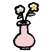 C1: Vase---Iced Pink(Isacord 40 #1064)
C2: Leaves---Bright Mint(Isacord 40 #1510)
C3: Flowers---White(Isacord 40 #1002)
C4: Centers---Canary(Isacord 40 #1124)
C5: Outlines---Black(Isacord 40 #1234)