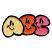 C1: "A"---Citrus(Isacord 40 #1187)&#13;&#10;C2: "B"---Tangerine(Isacord 40 #1078)&#13;&#10;C3: "C"---Garden Rose(Isacord 40 #1109)&#13;&#10;C4: Outline---Black(Isacord 40 #1234)