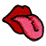 C1: Tongue---Fuchsia(Isacord 40 #1533)&#13;&#10;C2: Lips---Poinsettia(Isacord 40 #1147)&#13;&#10;C3: Outline---Black(Isacord 40 #1234)