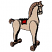 C1: Horse---Ivory(Isacord 40 #1149)
C2: Wheels, Tail & Mane---Pecan(Isacord 40 #1128)
C3: Shading---Fawn(Isacord 40 #1128)
C4: Saddle---Poinsettia(Isacord 40 #1147)
C5: Outline & Details---Black(Isacord 40 #1234)