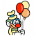C1: Hair---Bright Mint(Isacord 40 #1510)
C2: Hat & Balloon---Sun - neon(Isacord 40 #1187)
C3: Balloon & Nose---Devil Red - neon(Isacord 40 #1246)
C4: Hat---Caribbean Blue(Isacord 40 #1094)
C5: Balloon & Mouth---Sunset -
