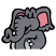 C1: Inside Ears---Heather Pink(Isacord 40 #1117)&#13;&#10;C2: Paw---White(Isacord 40 #1002)&#13;&#10;C3: Bottom Paws---Silver(Isacord 40 #1236)&#13;&#10;C4: Elephant Fill---Cobblestone(Isacord 40 #1219)&#13;&#10;C5: Outline---Black(Isacord 40 #1234)
