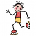 C1: Face---Twine(Isacord 40 #1017)
C2: Cheeks---Tropicana(Isacord 40 #1511)
C3: Shirt & Skates---Wildfire(Isacord 40 #1147)
C4: Pants & Blades---Canary(Isacord 40 #1124)
C5: Lines---Black(Isacord 40 #1234)