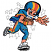 C1: Shoes, Teeth & Eyes---White(Isacord 40 #1002)&#13;&#10;C2: Shoes---Whale(Isacord 40 #1041)&#13;&#10;C3: Eyes, Shoes Highlight---Oxford(Isacord 40 #1222)&#13;&#10;C4: Football---Pecan(Isacord 40 #1128)&#13;&#10;C5: Football Shade---Bark(Isacord 40 #118