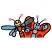 C1: Spots---Poinsettia(Isacord 40 #1147)&#13;&#10;C2: Body & Wings---Tangerine(Isacord 40 #1078)&#13;&#10;C3: Butterfly---Crystal Blue(Isacord 40 #1249)&#13;&#10;C4: Butterfly---Cachet(Isacord 40 #1080)&#13;&#10;C5: Dragonfly---Citrus(Isacord 40 #1187)&#1