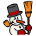 C1: Fill---Muslin(Isacord 40 #1082)&#13;&#10;C2: Shade---River Mist(Isacord 40 #1248)&#13;&#10;C3: Hat---Whale(Isacord 40 #1041)&#13;&#10;C4: Pipe & Broom Bristles---Goldenrod(Isacord 40 #1137)&#13;&#10;C5: Hat Band & Mittens---Poinsettia(Isacord 40 #1147