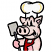 C1: Hat---White(Isacord 40 #1002)
C2: Spatula---Fieldstone(Isacord 40 #1236)
C3: Handle---Leadville(Isacord 40 #1220)
C4: Hands---Pink Tulip(Isacord 40 #1115)
C5: Pig---Chiffon(Isacord 40 #1064)
C6: Shade---Cit