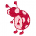 C1: Eyes, Spots & Body---Iced Pink(Isacord 40 #1064)
C2: Body & Head---Bright Ruby(Isacord 40 #1231)