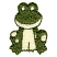 C1: Face, Spots, & Arms---Lemon Frost(Isacord 40 #1022)
C2: Body, Legs, & Outline---Grasshopper(Isacord 40 #1176)