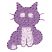 C1: Eyes & Front---Aura(Isacord 40 #1111)&#13;&#10;C2: Body & Head---Wild Iris(Isacord 40 #1032)