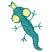 C1: Eyes & Tongue ---Sun - neon(Isacord 40 #1187)&#13;&#10;C2: Lizard---Dark Jade(Isacord 40 #1503)
