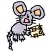 C1: Body---Amethyst Frost(Isacord 40 #1254)
C2: Tail---Cadet Blue(Isacord 40 #1226)
C3: Nose---Tropicana(Isacord 40 #1511)
C4: Cheese---Buttercup(Isacord 40 #1135)
C5: Ears & Cheese Spots---Goldenrod(Isacord 40 #1137)&#
