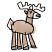 C1: Deer---Golden Grain(Isacord 40 #1126)&#13;&#10;C2: Antlers, Snout & Tail---Muslin(Isacord 40 #1082)&#13;&#10;C3: Hooves---Charcoal(Isacord 40 #1234)&#13;&#10;C4: Outline---Black(Isacord 40 #1234)