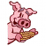 C1: Placement Line---Pink Tulip(Isacord 40 #1115)
C2: Brows---Violet(Isacord 40 #1031)
C3: Snout, Hooves, & Ears---Heather Pink(Isacord 40 #1117)
C4: Body---Pink Tulip(Isacord 40 #1115)
C5: Body Shading---Soft Pink(Isac