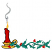 C1: Flame & Sconce---Papaya(Isacord 40 #1024)
C2: Candle---Poinsettia(Isacord 40 #1147)
C3: Outline---Black(Isacord 40 #1234)
C4: Leaves---Swiss Ivy(Isacord 40 #1079)
C5: Berries---Poinsettia(Isacord 40 #1147)
