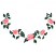 C1: Leaves & Vines---Trellis Green(Isacord 40 #1503)
C2: Flowers---Iced Pink(Isacord 40 #1064)