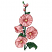 C1: Flower Center---Citrus(Isacord 40 #1187)&#13;&#10;C2: Stem & Leaves---Lima Bean(Isacord 40 #1177)&#13;&#10;C3: Stem & Leaves Outline---Grasshopper(Isacord 40 #1176)&#13;&#10;C4: Flower---Petal Pink(Isacord 40 #1225)&#13;&#10;C5: Flower Accents---Mauve