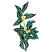 C1: Leaf---Evergreen(Isacord 40 #1208)&#13;&#10;C2: Light Leaves & Highlights---Swiss Ivy(Isacord 40 #1079)&#13;&#10;C3: Leaf Shading---Forest Green(Isacord 40 #1536)&#13;&#10;C4: Leaf Veins, Stem, & Shading---Jalapeno(Isacord 40 #1104)&#13;&#10;C5: Flowe