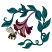 C1: Flower---Lavender(Isacord 40 #1193)
C2: Flower Edge---Cachet(Isacord 40 #1080)
C3: Leaves & Vine---Kiwi(Isacord 40 #1104)
C4: Leaves & Vine Shading---Green(Isacord 40 #1503)
C5: Bee---Black(Isacord 40 #1234)