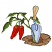 C1: Dirt---Pecan(Isacord 40 #1128)&#13;&#10;C2: Dirt---Pine Bark(Isacord 40 #1170)&#13;&#10;C3: Spade---Ice Cap(Isacord 40 #1074)&#13;&#10;C4: Spade Highlight---Oxford(Isacord 40 #1222)&#13;&#10;C5: Pepper Fill---Poppy(Isacord 40 #1037)&#13;&#10;C6: Peppe