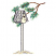 C1: Branches---Redwood(Isacord 40 #1057)
C2: Dark Pine Needles---Green(Isacord 40 #1503)
C3: Light Pine Needles---Bright Mint(Isacord 40 #1510)
C4: Light Rocks, Pole & Roof---Silver(Isacord 40 #1236)
C5: House, Perch &