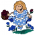 C1: Flowers & Underneath Dress---Royal Blue(Isacord 40 #1535)
C2: Basket---Pecan(Isacord 40 #1128)
C3: Light  Grass---Kiwi(Isacord 40 #1104)
C4: Dark Grass & Leaves---Moss Green(Isacord 40 #1176)
C5: Flowers---Dusty Gra
