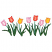 C1: Tulips---Canary(Isacord 40 #1124)&#13;&#10;C2: Stems---Bright Mint(Isacord 40 #1510)&#13;&#10;C3: Leaves---Lima Bean(Isacord 40 #1177)&#13;&#10;C4: Tulips---Carnation(Isacord 40 #1121)&#13;&#10;C5: Outlines---Soft Pink(Isacord 40 #1224)&#13;&#10;C6: T