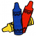 C1: Back Crayon---Canary(Isacord 40 #1124)&#13;&#10;C2: Middle Crayon---Poppy(Isacord 40 #1037)&#13;&#10;C3: Front Crayon---Nordic Blue(Isacord 40 #1076)&#13;&#10;C4: Outlines---Black(Isacord 40 #1234)
