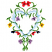 C1: Heart---White(Isacord 40 #1002)&#13;&#10;C2: Heart Shading---Oxford(Isacord 40 #1222)&#13;&#10;C3: Flowers---Canary(Isacord 40 #1124)&#13;&#10;C4: Flowers---Lavender(Isacord 40 #1193)&#13;&#10;C5: Flowers---Tropicana(Isacord 40 #1511)&#13;&#10;C6: Lea