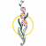 C1: Flower, Centers & Circle---Citrus(Isacord 40 #1187)&#13;&#10;C2: Flowers---White(Isacord 40 #1002)&#13;&#10;C3: Outline---Orchid(Isacord 40 #1255)&#13;&#10;C4: Vine---Swiss Ivy(Isacord 40 #1079)