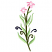 C1: Petals---Azalea Pink(Isacord 40 #1224)
C2: Leaves---Kiwi(Isacord 40 #1104)
C3: Stem---Grasshopper(Isacord 40 #1176)
C4: Outside Leaves---Forest Green(Isacord 40 #1536)
C5: Stamen---White(Isacord 40 #1002)